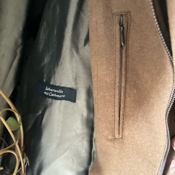 Schneiders shurwolle mit cashemere men's Brown Overcoat size 42 USA - Picture 6 of 12